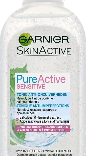 Tonique Clarifiant Anti Imperfections pour Peaux Sensibles Pure Active Garnier 200 ml GARNIER