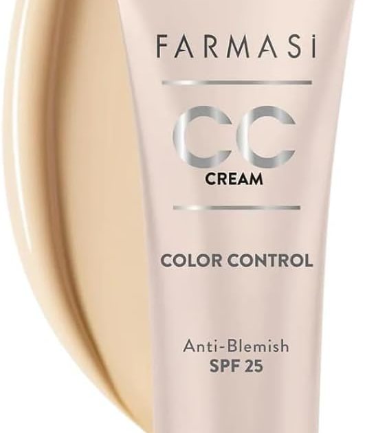 FARMASI CC Color Control Cream, Natural and Flawless Finish, Enriched Formula with Multimineral & Spf 25+