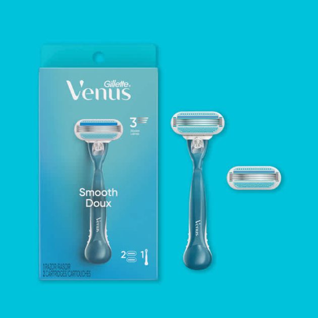 Gillette, Venus, Smooth, 1 rasoir + 2 cartouches