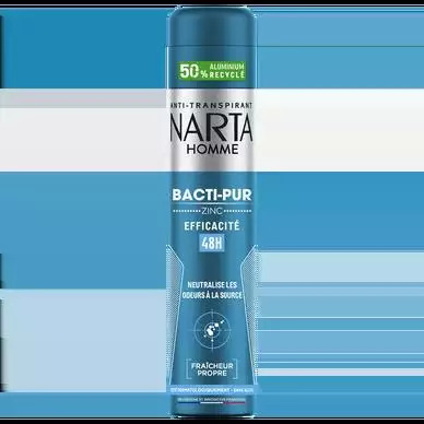 Déodorant Narta Homme Bacti-Pur Zinc (Anti-Transpirant 48H Spray - 200 ml)